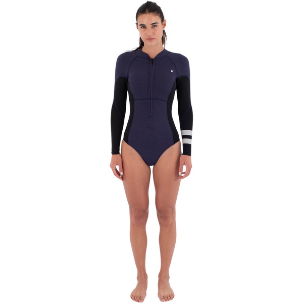 2026 Hurley Womens Air Texture 2/2mm Front Zip Springsuit WSS0013242 - Vintage Iris